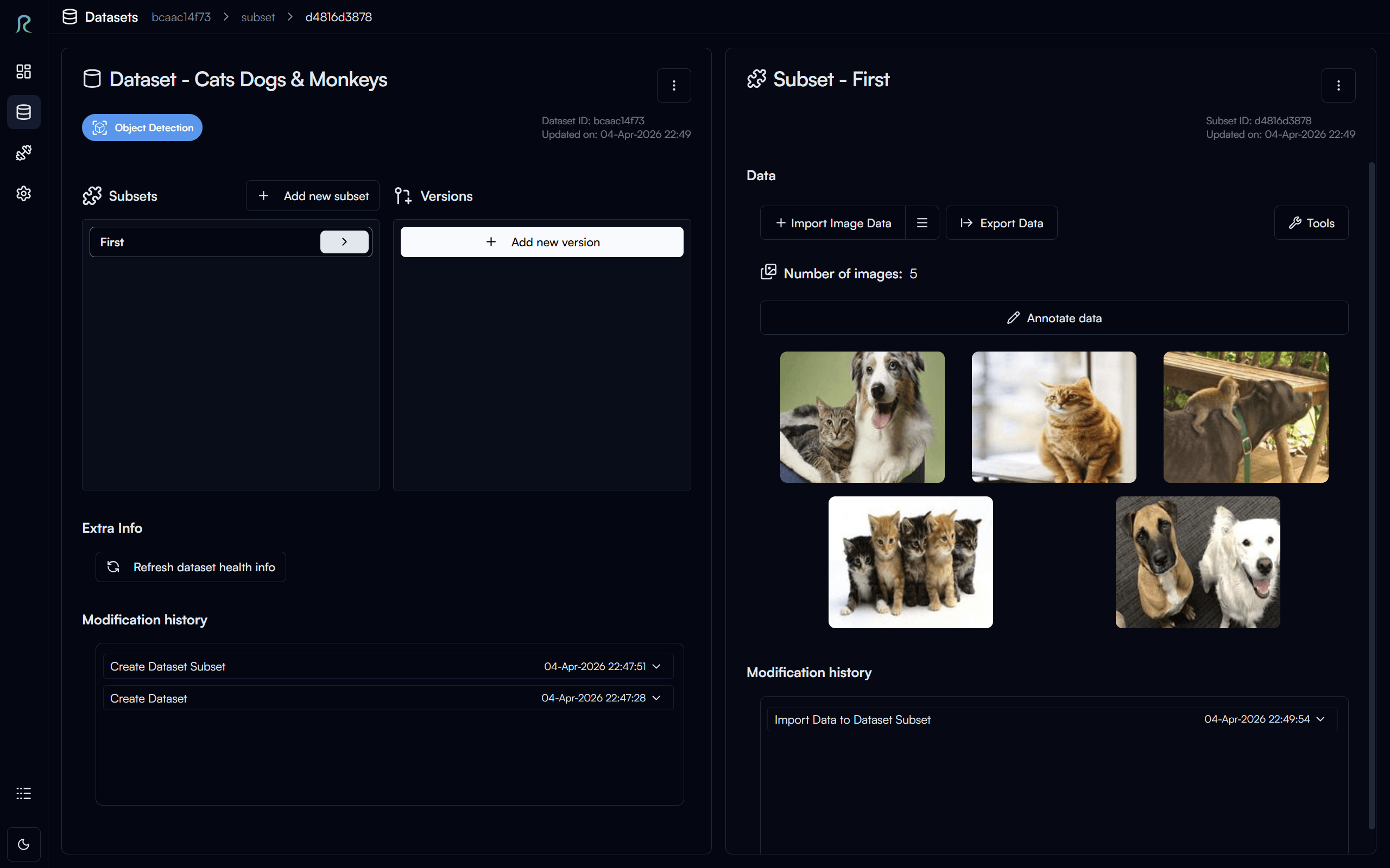 Importing data