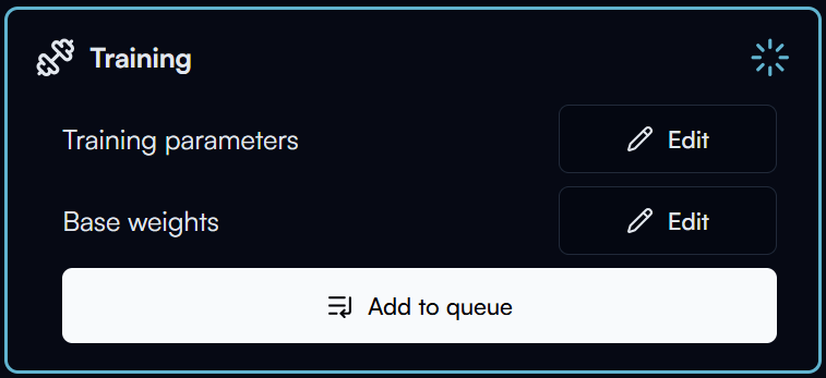 Training Parameters Configuration