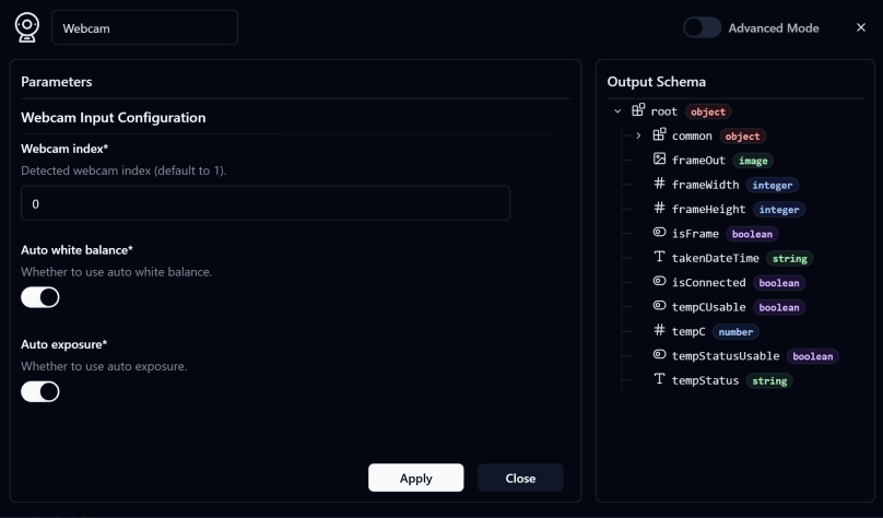 Build Webcam Node
