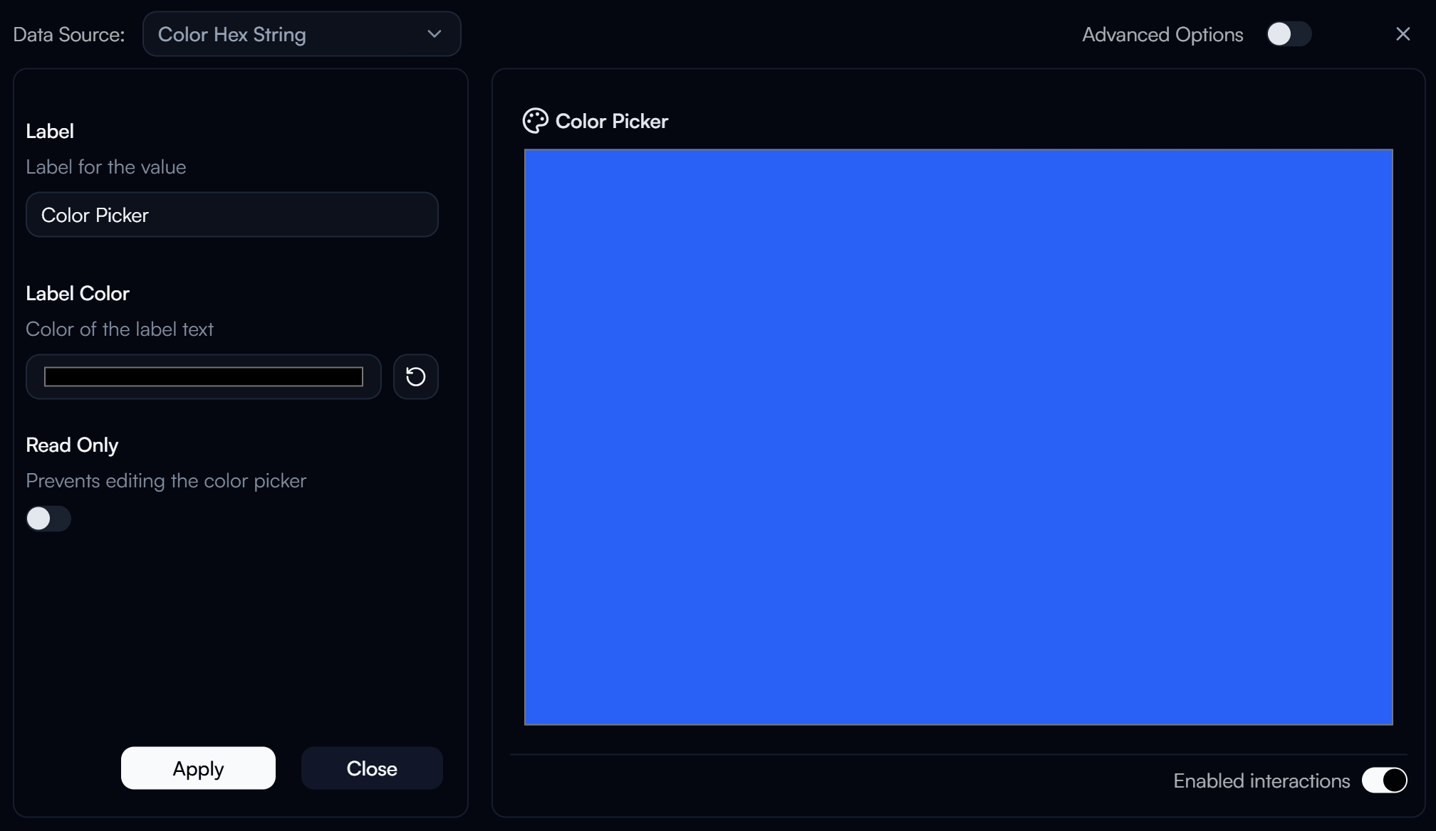 Color Picker Settings