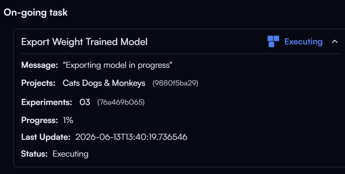 Exporting Model