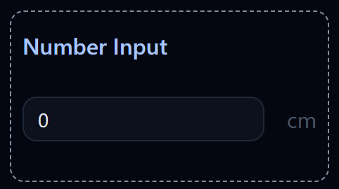 Number Input on Dashboard