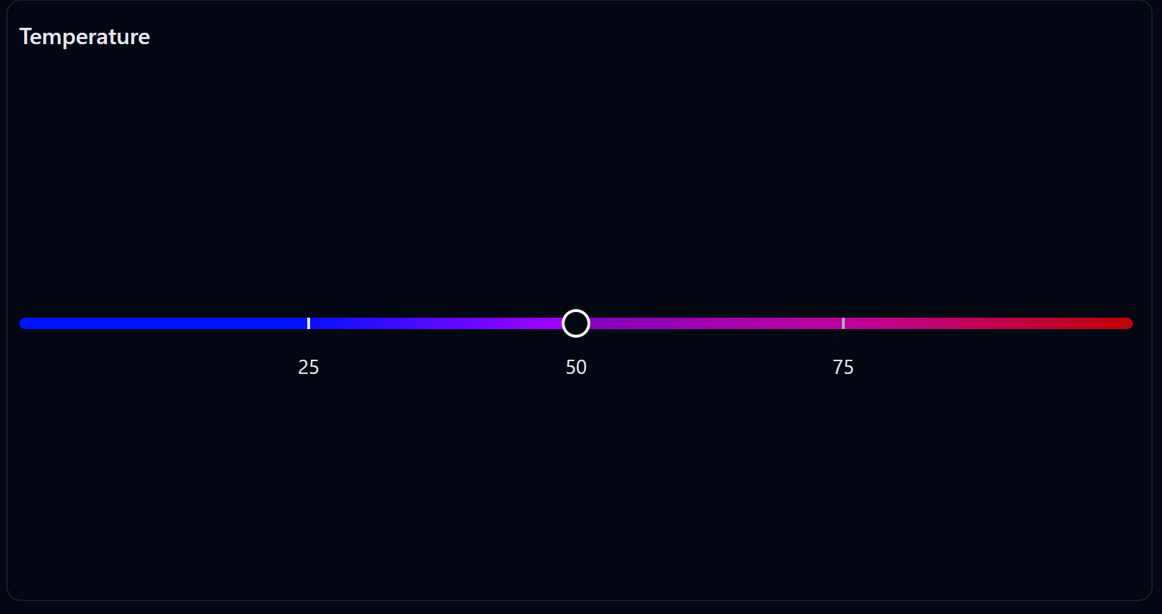 Number Slider Widget