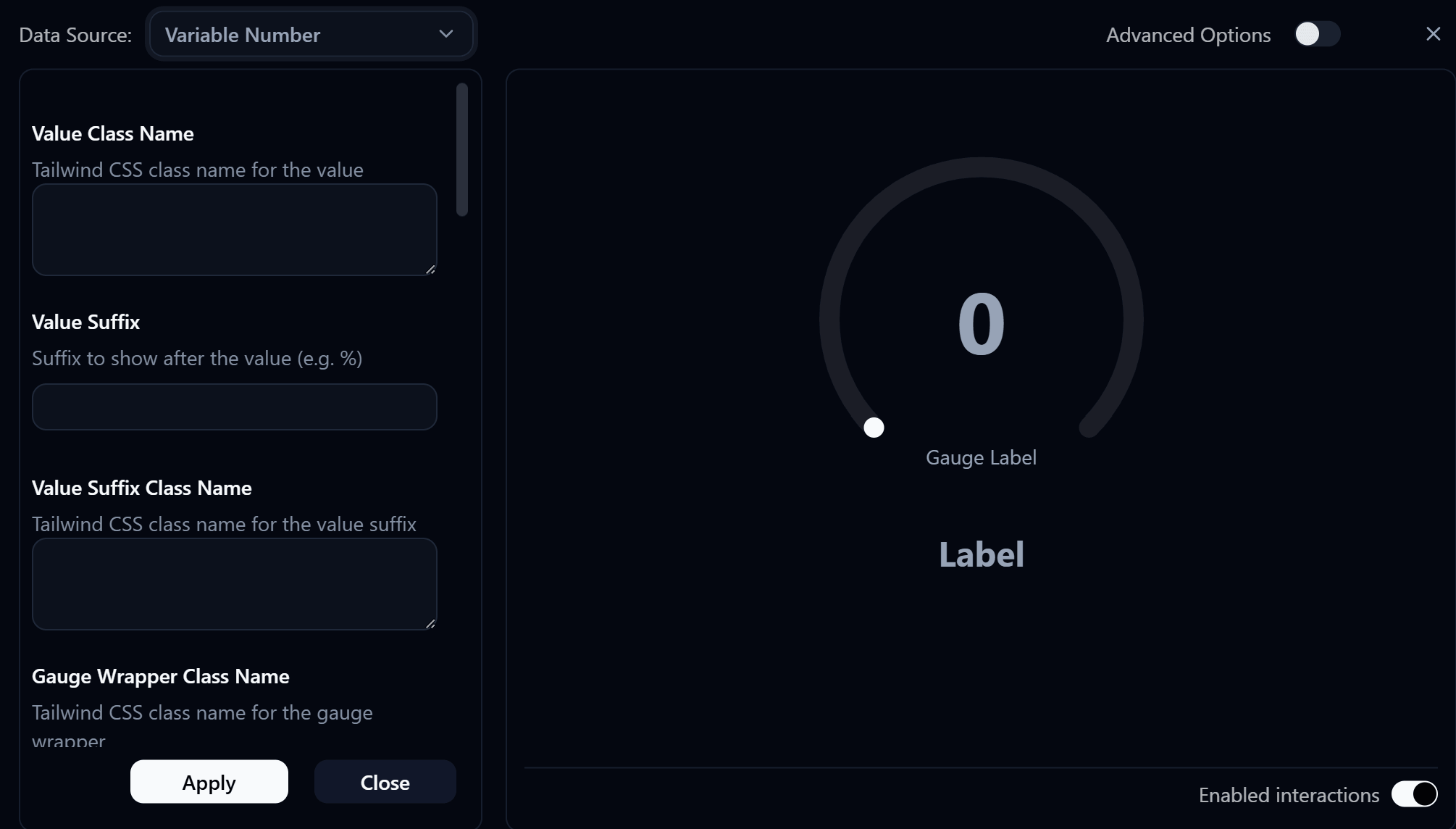 Round Number Gauge Settings
