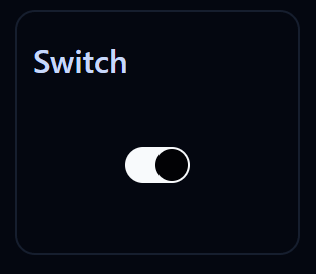 Switch widget on the Dashboard